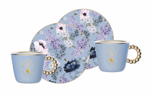 Bialetti set 2 šálků s podšálky Bridgerton